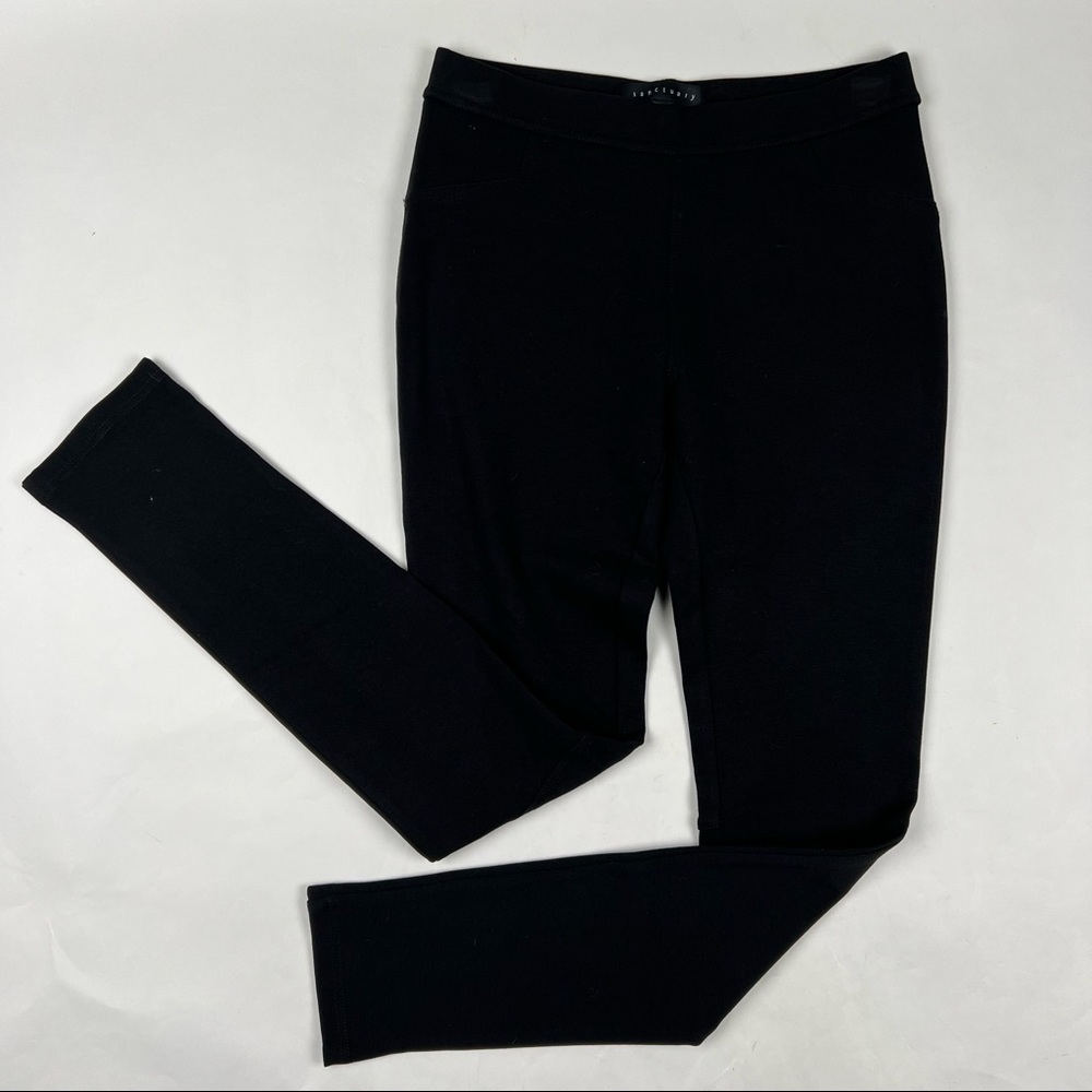 NWOT - Sanctuary XS Pull On Black Leggings, Back Pockets, Stretchy - Picture 2 of 14